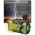 thumbnail image 4 of Emergency Weather Radio Hand Crank Portable Solar Charging with AM/FM/ LED Flashlight SOS Alert 2000mah,1 * Radio 1 * Type-C charging cable 1 * Lanyard,Green, 4 of 8