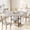 Gray, variant on TROPOW 47" Round Dining Table for 4-6, Wood Kitchen Table with Sturdy Pedestal Base, Farmhouse Circle Dinner Tables for Dining Room, Living Room, Round Tables with Storage, Space Saving