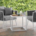 thumbnail image 5 of Mesa Modway Stance Outdoor con vetas de madera y aluminio, color blanco, 5 of 5