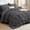 06 - Dark Grey, variant on 7-Piece Full White Comforter Set, All Season Bed in a Bag for Adults & Kids with Sheets & Pillowcases