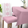 thumbnail image 2 of Chair Covers for Dining Room Set of 8,Christmas Pink Watercolor Snowflake Stretch Seat Protector Removable Washable Chairs Slipcovers for Kitchen Banquet Wedding Hotel,Snow Texture on White, 2 of 6