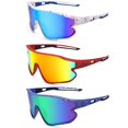 thumbnail image 1 of Gafas de Sol GLARDEFE para Niños de Béisbol Juveniles Edad 6-14 Blanco/Azul, 1 of 5