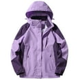 thumbnail image 3 of iHPH7 Workout Jackets for Woman Waterproof Jackets for Women Trench Coat Women Outdoor Jacket Travel Jacket Rain Jacket Women Waterproof Hiking Rain Jacket Women Purple M, 3 of 9