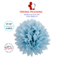 thumbnail image 5 of Light Blue Tissue Paper Squares, Bulk 24 Sheets, Feronia packaging, Made In USA Large 20 Inch x 30 Inch, 5 of 12