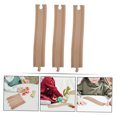 thumbnail image 4 of Homoyoyo 3Pcs Wood Train Track Connector Pieces Light Brown for Railway Accessories and Toy Model Vehicle Track, 4 of 8