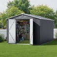 thumbnail image 6 of 14 ft. W x 10 ft. D Outdoor Metal Tool Storage Shed with Led Light & Air Vents, 6 of 10