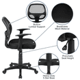 thumbnail image 4 of Nicer Furniture Mid-Back Black Mesh Computer Chair - With T Arms, 4 of 4