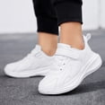 thumbnail image 4 of Dakaela 8-14Y Kids Shoes Toddler Boys Girls Athletic Running Sports Sneakers Lightweight Breathable Casual Tennis Shoes with Hook and Loop White 4.5, 4 of 8