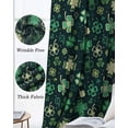 thumbnail image 3 of St. Patrick's Day Blackout Curtains for Bedroom Living Room Darkening Curtains 54 Inch Long Dark Green Lucky Shamrock Leaves Spring Short Curtain for Small Window Treatment Grommet Drapes 42"x54"x2, 3 of 9