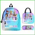 thumbnail image 2 of 3pcs Mochila Roblox Conjunto Escolar Bolsa De Estudiante Niños Niñas Anime, 2 of 4