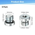 thumbnail image 3 of Uxcell 6-Pack M14x1mm Tapón de Ajuste de Tubo con Cabeza Hexagonal Interna, Tapón de Socket de Acero Inoxidable con Tornillo de Sellado O-Ring, 3 of 6