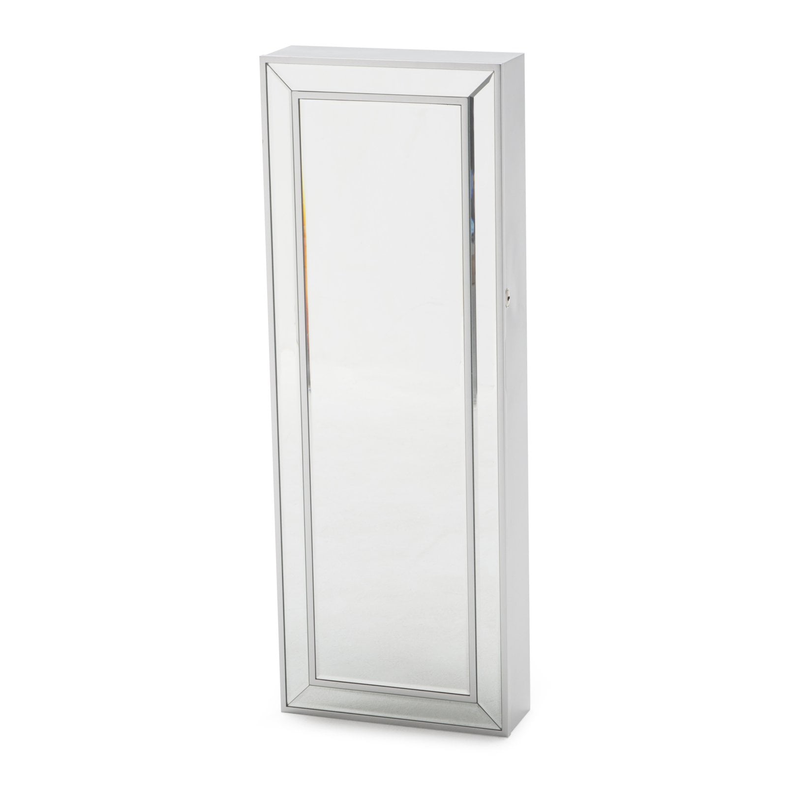 Belham Living Hollywood Mirrored Locking Wall Mount Jewelry Armoire