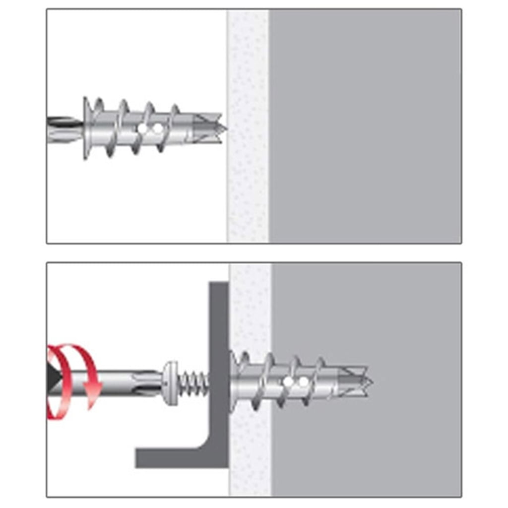 Geemin Wall Mounting set Metal Anchors & Screws set Drywall Anchoring Solution 100pcs