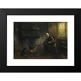 thumbnail image 2 of Jozef Israëls 14x11 Black Modern Framed Museum Art Print Titled - At the Hearth, 2 of 5