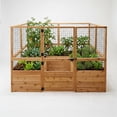 thumbnail image 4 of Outdoor Living Today 8x8 Western Red Cedar Raised Garden Bed with Deerfence, 4 of 13