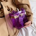thumbnail image 4 of Bolso de mano de lujo con cadena para mujer, bolso de hombro transparente de PVC, bolso de gelatina de color caramelo, bolso cuadrado pequeño, 4 of 5