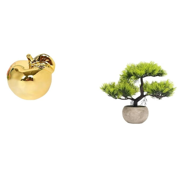 Escultura De Fruta, Figura De Cerámica, Adorno, Colección, Artesanía Para Porches, Restaurantes, Oficinas, árbol Bonsái Artificial, Colección De Vegetación, Planta Artificial En Maceta