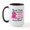 White/Black Inside, variant on CafePress - Mad Chick 2 Breast Cancer Large Mug - 15 oz Ceramic Large White Novelty Mug