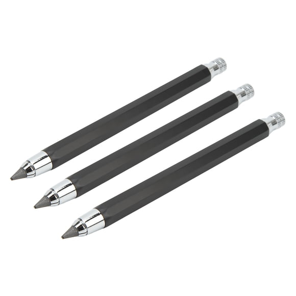 3Pcs 5.6mm Mechanical Graphite Pencils Woodworking Pen with Pencil Sharpener for Sketching, Shading, Crafts, Art Drawing, Woodworking