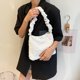 thumbnail image 4 of Bolsa Bolso de hombro plisado retro para mujer Bolso de gran capacidad informal (Blanco) JShteea Para Estrenar, 4 of 9