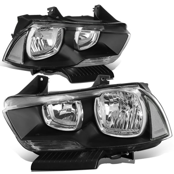 DNA Motoring HL-OH-CHA11-BK-CL1 For 2011 to 2014 Dodge Charger LX Pair Replacement Headlight Assembly Black Housing Clear Corner Headlamp 12 13