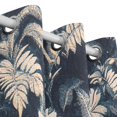thumbnail image 3 of Gray Floral Print Blackout Curtains for Living Room Bedroom 55W x 72/84L Insulated Window Drapes 2 Panels, 3 of 6