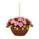thumbnail image 1 of Adorno navideño de cesta de flores | Colgante acrílico plano 2D | Decoración festiva para árboles de Navidad, coronas y decoración del hogar | Diámetro de 3,14 pulgadas, 1 of 1