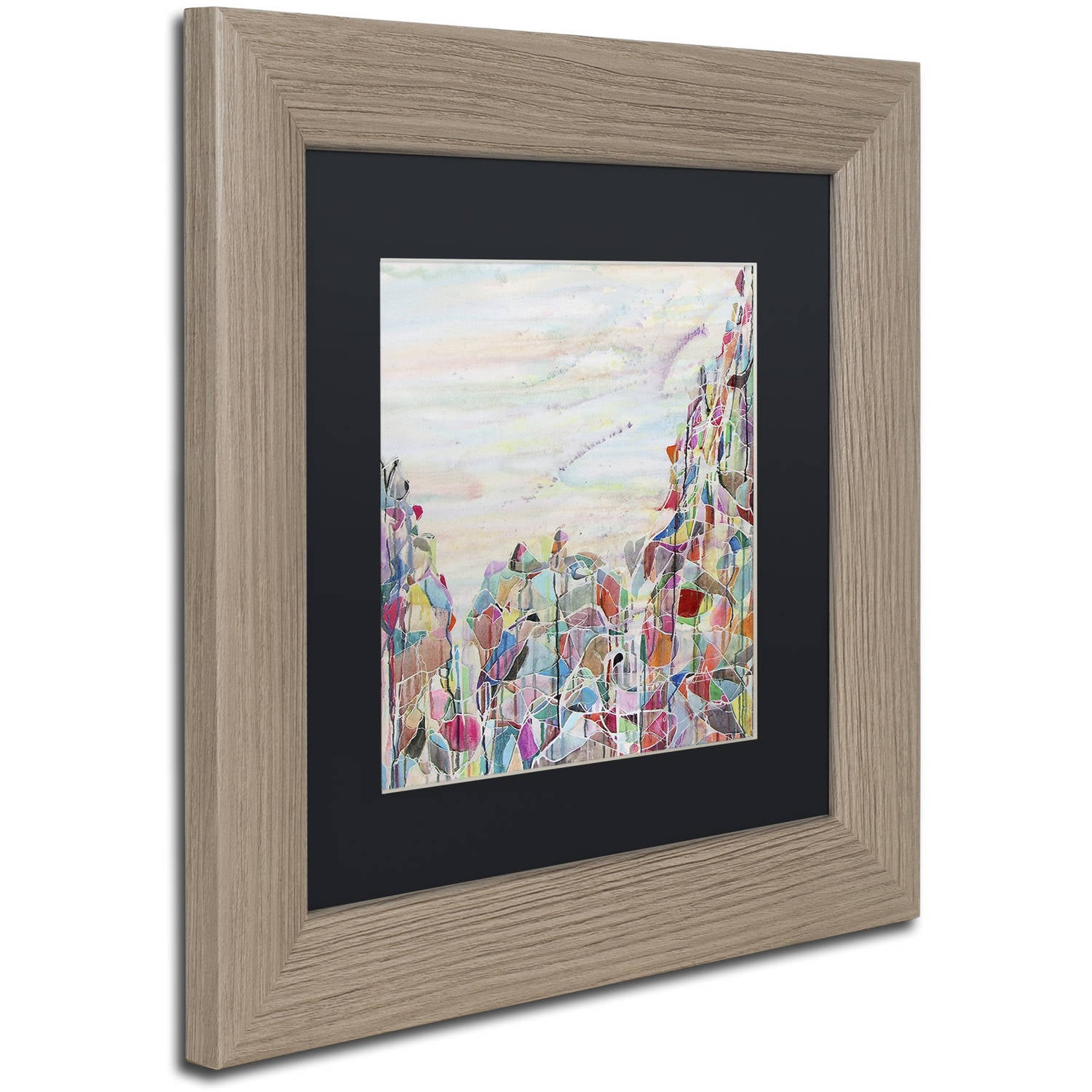 Trademark Fine Art "Mount Francais" Canvas Art by Lauren Moss Black Matte, Birch Frame