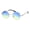 Silver Blue Yellow, variant on Super Snug Small Round Circle Lens Hippie Metal Rim Sunglasses Silver Pink Blue
