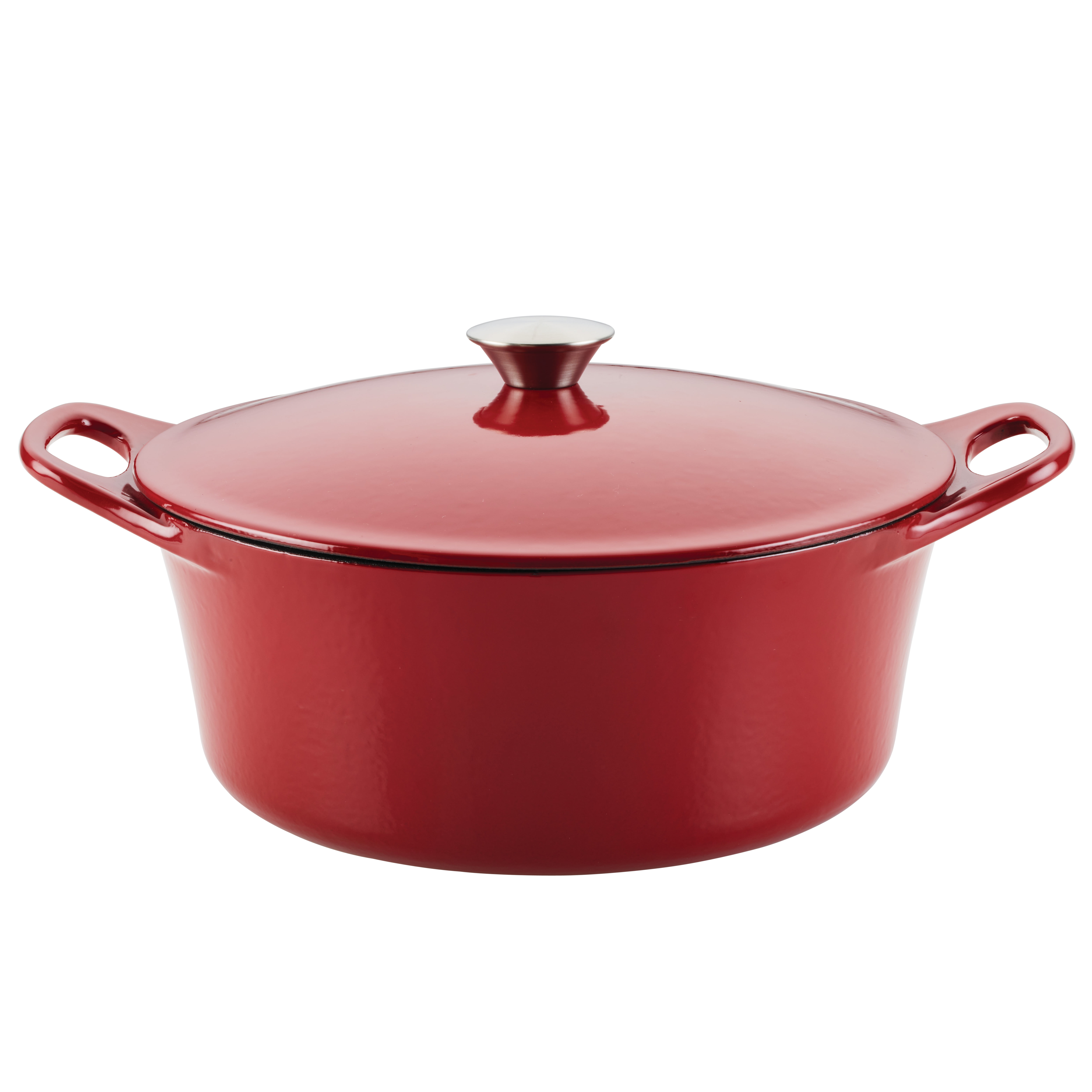 Cast Iron Dutch Oven Enameled Round Lid Covered 7-Qt Kenmore Red Gift Eligible 