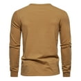 thumbnail image 5 of Blusas y camisas de manga larga y cuello redondo para hombre, estilo casual, con retazos, de manga larga y cuello redondo., 5 of 5