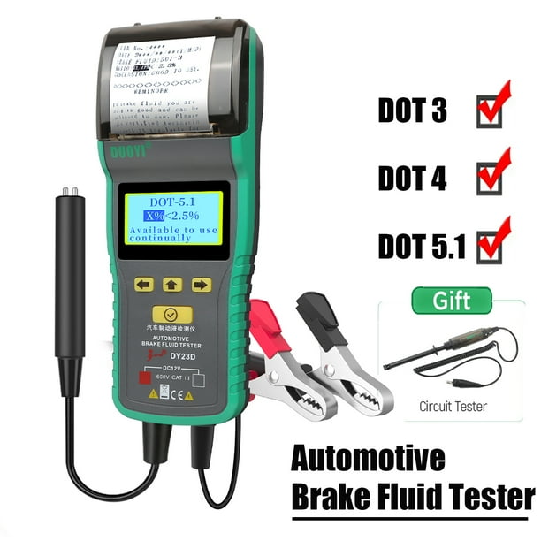 Brake Fluid Tester with Printer, Brake Fluid Diagnostic Detector DOT3