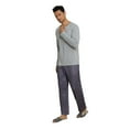 thumbnail image 4 of Men's pajama set with long sleeves and long pants, round neck, suitable for casual wear and can be worn outside, as a home wear outfit., 4 of 6