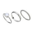 thumbnail image 1 of Juego de 3 anillos apilables para mujeres y hombres Anillos de pulgar de ópalo Anillos de dedo de alto pulido Anillos de alianza de boda, 1 of 7