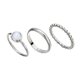 thumbnail image 1 of Juego de 3 anillos apilables para mujeres y hombres Anillos de pulgar de ópalo Anillos de dedo de alto pulido Anillos de alianza de boda, 1 of 7