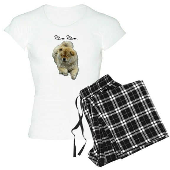 CafePress - Chow Chow Dog Women's Light Pajamas - Women's Short Sleeve Print T-Shirt and Pants Light Cotton Pajama Set