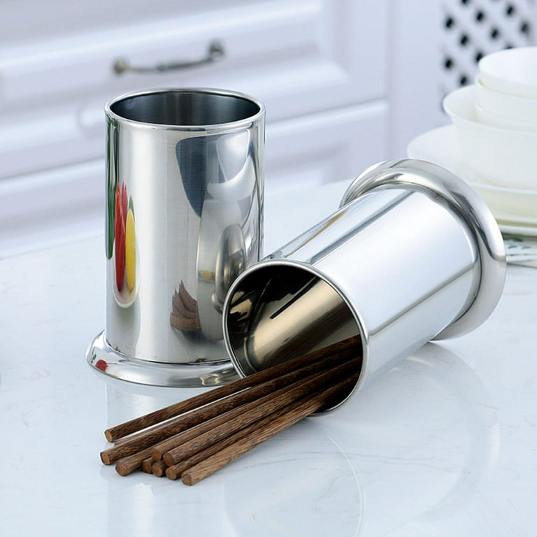 MyLifeUNIT Straw Holder for Counter, Stainless Steel Coffee Stirrers Holder  6.7 x 4.9