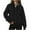 Black, variant on Womens Polka Dots Sweatshirt Casual Quarter Zip Stand Collar Long Sleeve Pulllover Tops Clothes