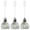 Grey, variant on Kiven H-Type Track Lighting Light fixture, Adjustable Length,3-Light Modern Glass Halo Track Pendant Light, , E26 Socket