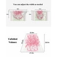 thumbnail image 5 of Eucalyptus Pink Sheer Waterfall Valance Curtains for Window, Vintage Bottle Succulents Flower Stripes Rod Pocket Sheer Topper Swag Curtains for Living Room, Kitchen 38.5"W x 47.2"L, 1 Panel, 5 of 7