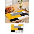 thumbnail image 5 of Yellow Gray Color Block Patchwork Placemats Set of 4,Wipeable Washable Table Mats for Dining Tables,Geometric Minimalist Art Place Mats for Kitchen Event Party Tabletop Decor, 5 of 7
