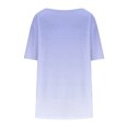 thumbnail image 4 of cocolona Womens Plus Size Summer Tops Crew Neck Short Sleeve Front Pleated T-shirts Casual Loose Gradient Color Tees Blouse, 4 of 6