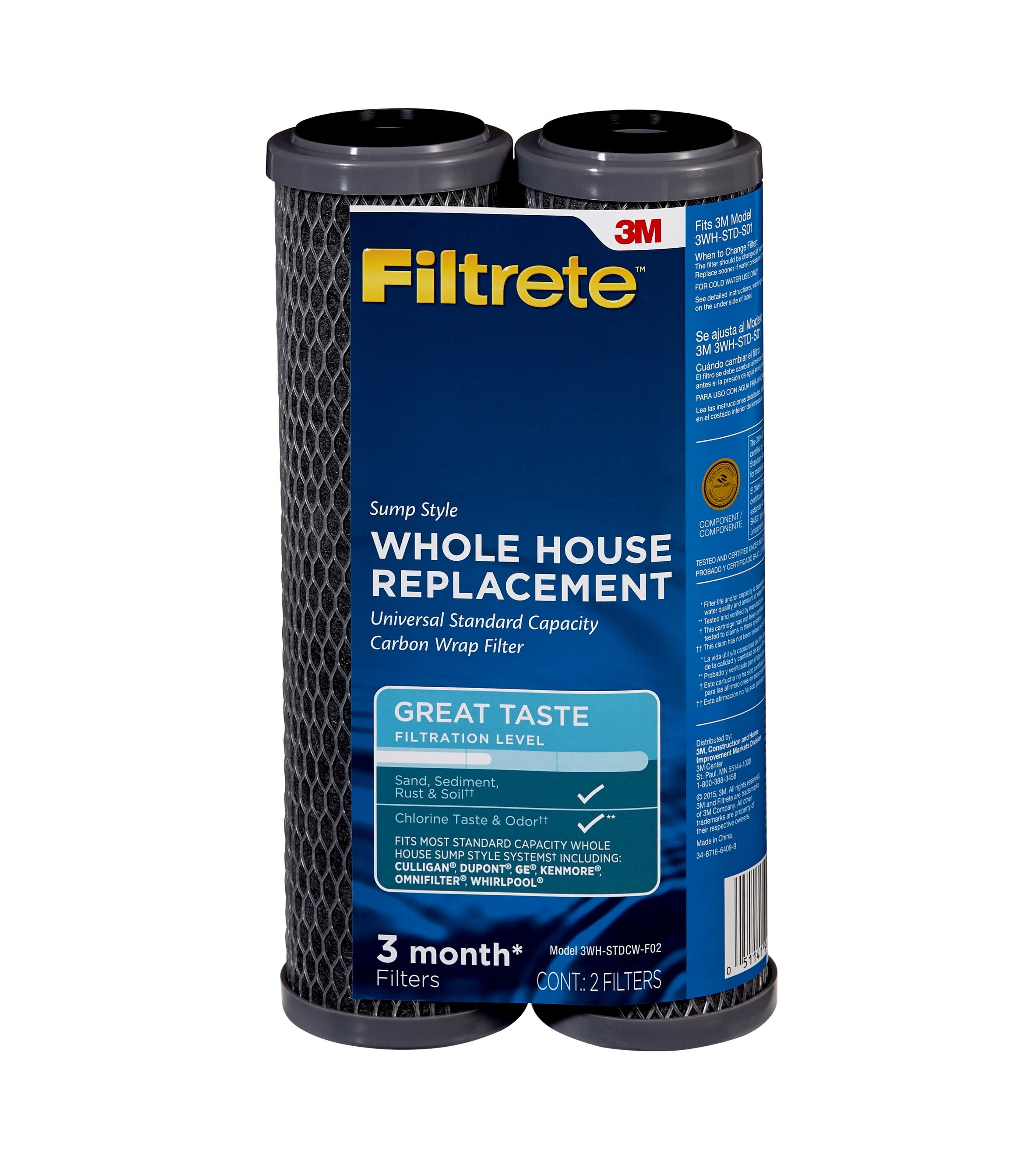 3M Filtrete 3WH-HDPL-F01 Large Capacity 25 Micron Pleated Water Filter