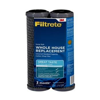 Filtrete 3WH-STDCW-F02 Standard Capacity Whole House Replacement Carbon Wrap Water Filter, 2 Pack, for 3WH-STD-S01 Systems