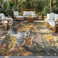 thumbnail image 3 of Fsddascl Autumn Forest Deer Outdoor Rug for Patio/Deck/Porch, Non-Slip Large Area Rug 5 x 8 Ft, Elk River Mountain Indoor Outdoor Rugs Washable Area Rugs, Reversible Camping Rug Carpet Runner, 3 of 5
