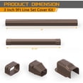 thumbnail image 2 of Powrocket 3 Inch 9Ft Mini Split Line Set Cover Kit,Line Set Covers for Ductless Mini Split and Central Air Conditioner & Heat Pump,Mini Split Lineset Cover,Brown, 2 of 8
