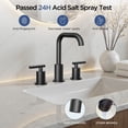 thumbnail image 4 of TVOFEK Bathroom Faucets for Sink 3 Hole, Black Bathroom Sink Faucet for Vanity, Pop up Drain Assembly, Stainless Steel Faucets for Sink Basin Restroom, 4 of 14