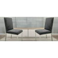 thumbnail image 1 of Shenil Grey Velvet Dining Chair- Set of 2, 1 of 1