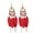 Red, variant on Earrings for Women Vintage Boho Feather Earrings Long Feather Earrings Earrings Bohemian Jewelry for Women