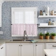 thumbnail image 6 of Half Window Curtain 36 Inches Long, Pink Spring Floral Window Treatment Curtain Drapes, Summer Botanical Elegant Small Tier Curtains for Bathroom Over Sink, 27.5"x36", 2 Panels, 6 of 7